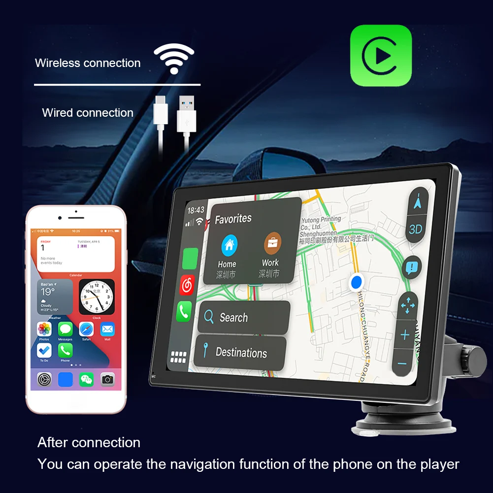 

9-дюймовый беспроводной Carplay Android автомобильный радиоприемник Bluetooth-совместимый автомобильный стерео радиоприемник резервная камера радиоприемник HD сенсорный экран