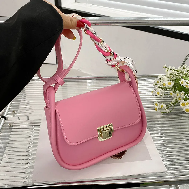 

Small PU Leather Shoulder Crossbody Bags for Women 2022 Hit Simple Fashion Brand Women's Handbags and Purses Female Cute Totes