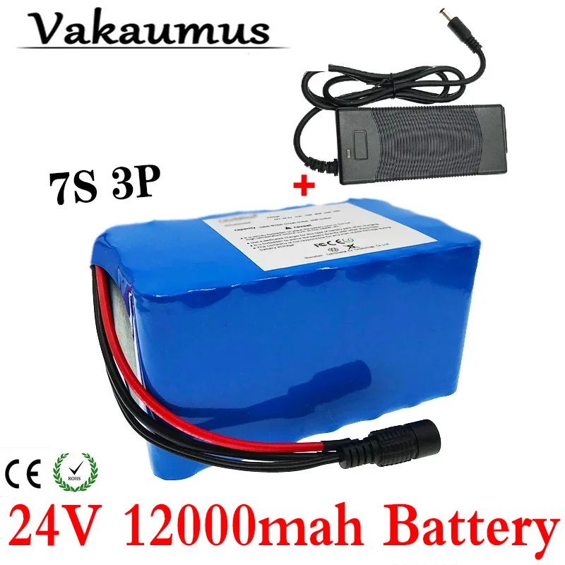 

24V 12ah 7S 3P Electric Bicycle Scooter Lithium Battery 18650, Electric Motor Less Than 350W, With 15A BMS AND 29.4V
