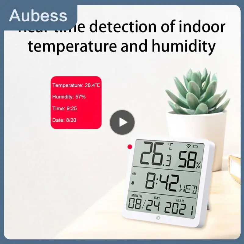 

Hygrometer Thermometer Voice Control Temperature Humidity Sensor Indoor Remote Control Thermometer Detector Indoor Hygrometer