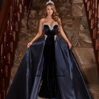 crystal queen black exquisite evening dresses formal prom gowns made to order celebrity vestidos fiesta gala robes de soiree