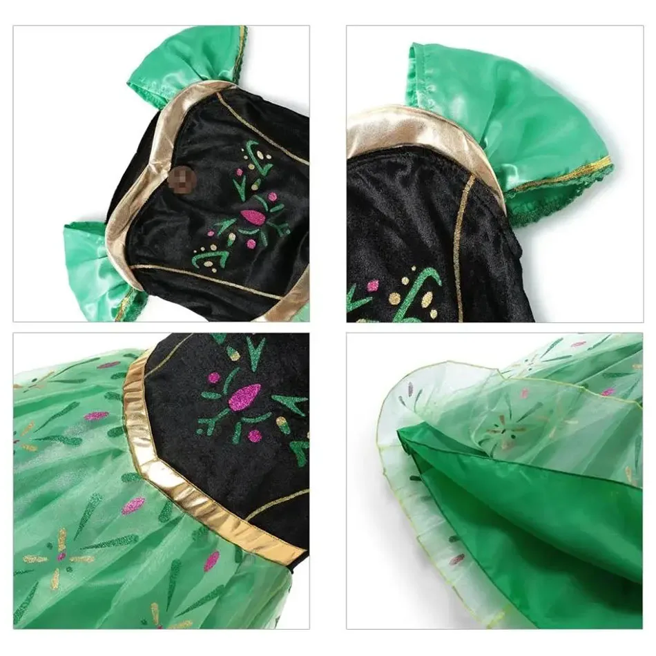 Платье в стиле Диснея Холодное сердце Эльза и Анна платье со светодиодной