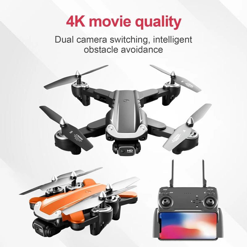 

New In S5 Drone Quadcopter with 4K HD Camera Visual Obstacle Avoidance Brushless Motor Dron Fpv Rc Helicopters Plane Toy Gifts