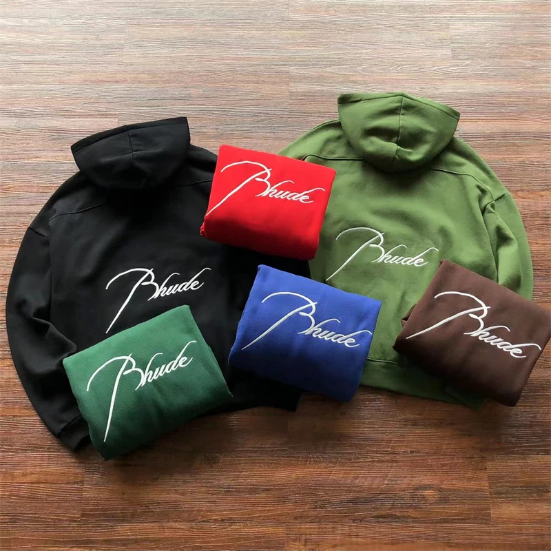 

Мужская Флисовая Толстовка с вышивкой и логотипом ревеня, высококачественные пуловеры в стиле пэчворк, уличная одежда, мужские толстовки с рисунком ревеня, 2023