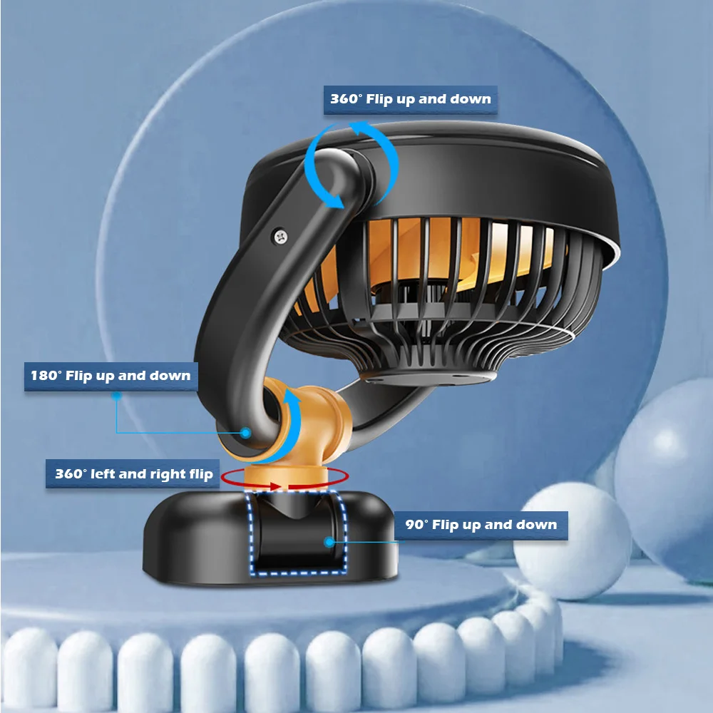 Вентилятор для прикуривателя 360 в ° с низким уровнем шума