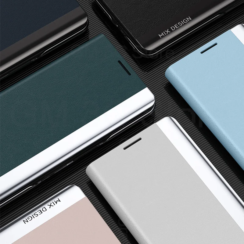 For Xiaomi Mi Mix Fold 6D Plating Leather Flip Phone Case For Mi Mix Fold 5G M2011J18C Electroplated Shockproof Phone Cover Capa