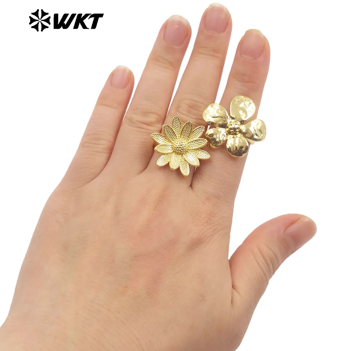 Очаровательное позолоченное желтое Латунное женское металлическое кольцо с