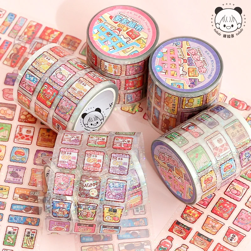 6 упаковок/лот Duoduo Supermarket Series декоративная свежая ПЭТ-лента