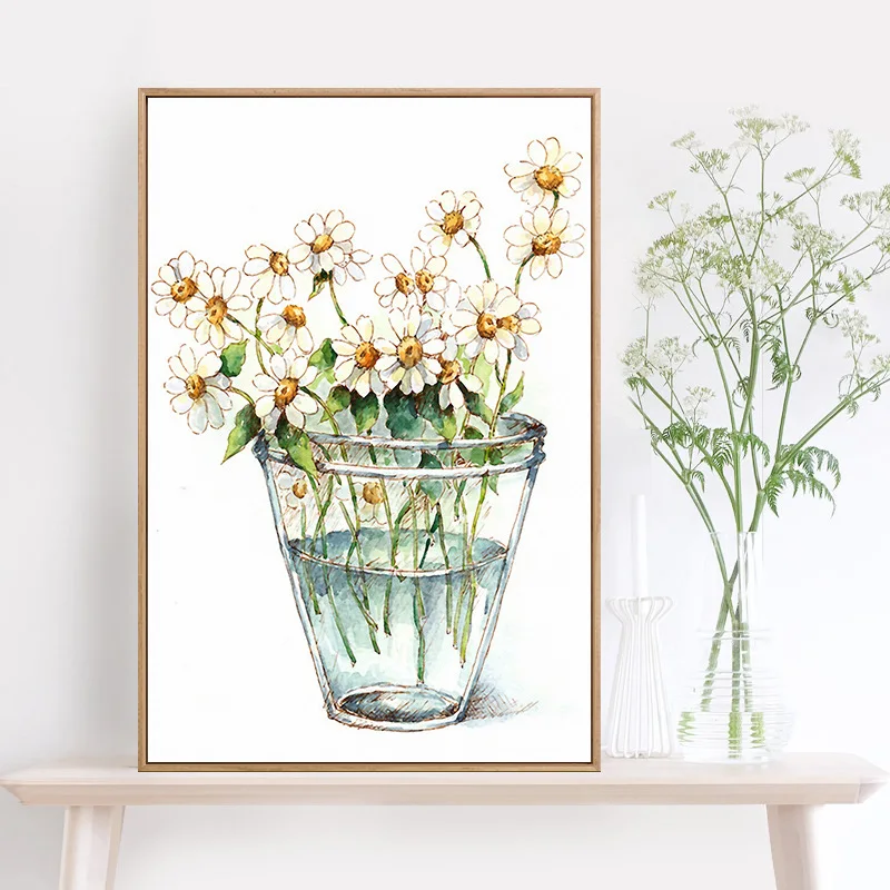 

3489Ann-Tulip diy Цифровая масляная живопись, картина маслом, акриловая Цветочная живопись, взрыв, ручная работа, пейзаж, живопись