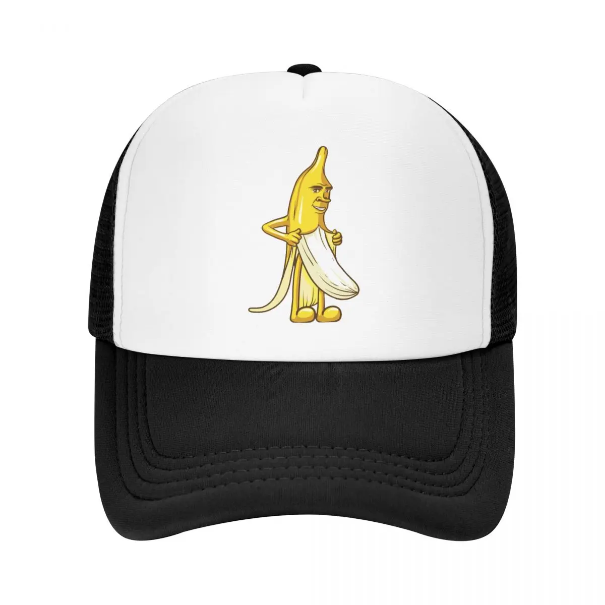 

Fashion Unisex Funny Banana Striptease Censored Naked Trucker Hat Adult Humor Creative Adjustable Baseball Cap Women Men Sports