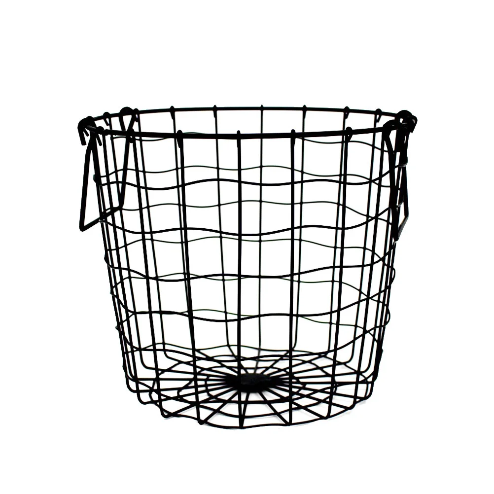 

Hamper Laundry Storage Clothes Basket Organizer Bin Metal Wire Toys Clothing Baskets Stackable Bins Baby Nursery Dirty