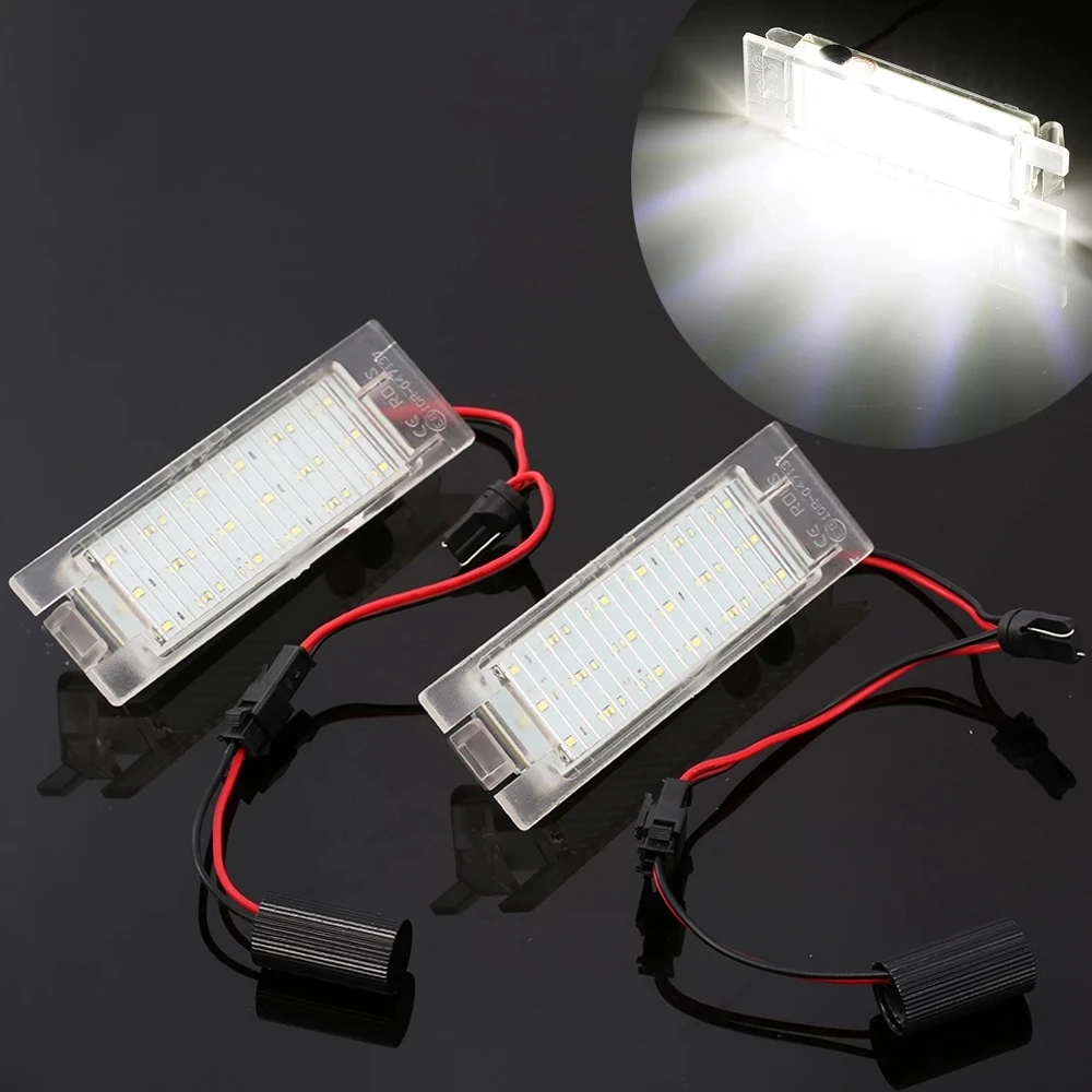 

2 Pcs For Opel Astra H J OPC Corsa C D Insignia Car LED Number License Plate Lights Lamp Auto Replacement Accessories