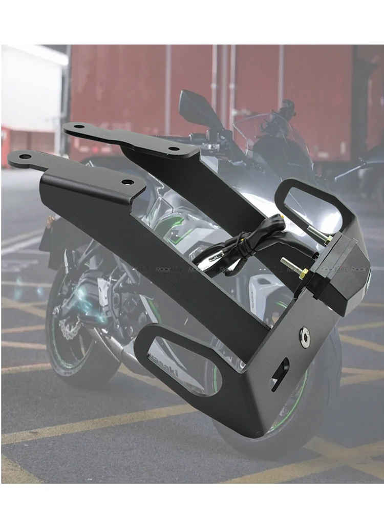 

Кронштейн для номера мотоцикла KAWASAKI NINJA650 Z650 2017-2023, крыло заднего крыла, Устранитель номерного знака, держатель с коротким хвостом