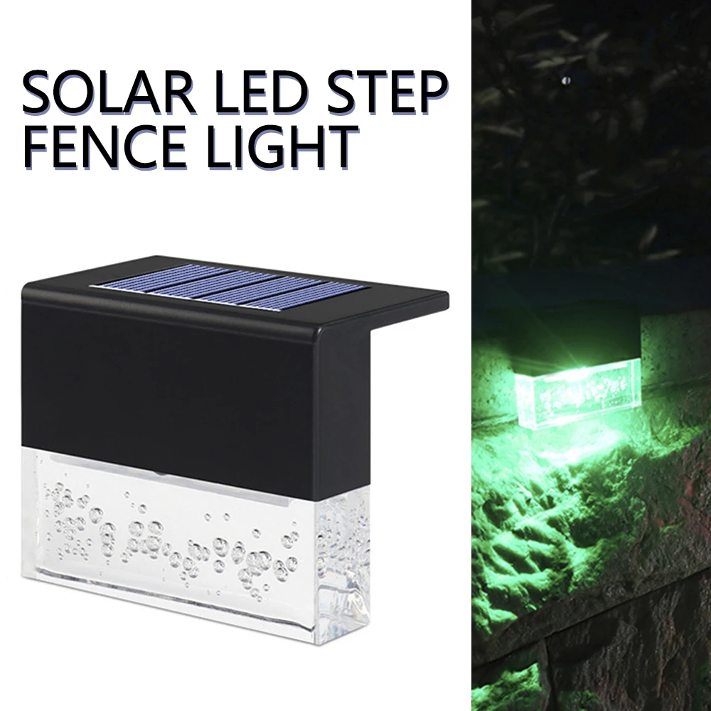 

LED Solar Fence Wall Lights RGB Garden Step Stair Deck Lamp Path Decking Outdoor