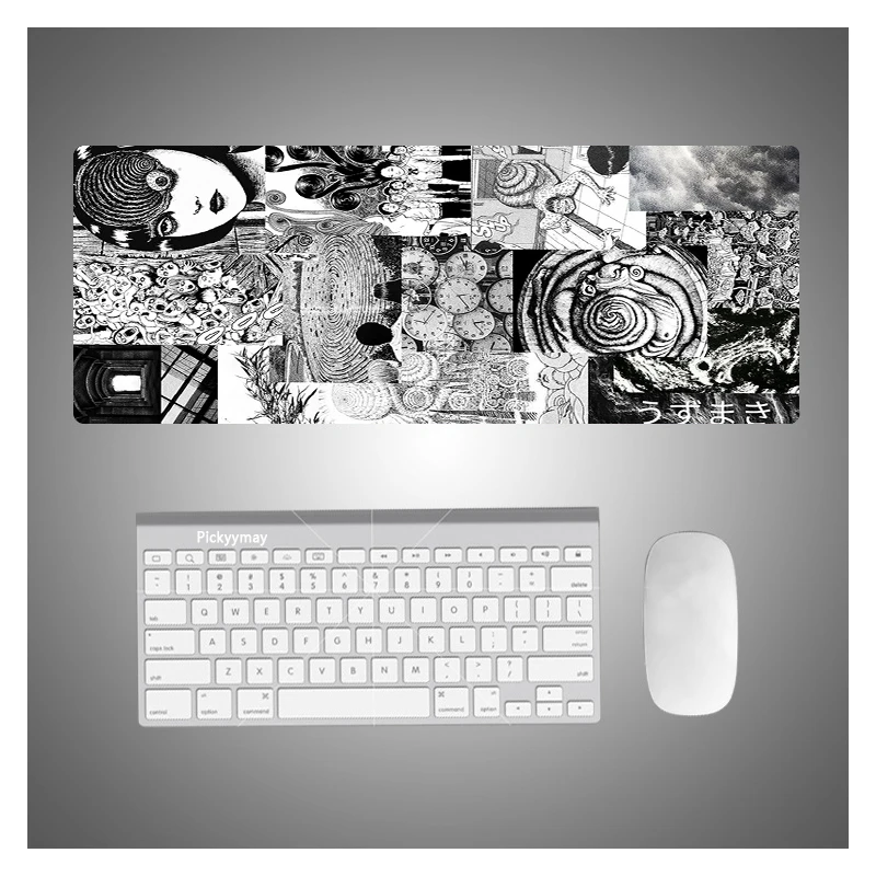 

Junji Ito Tees Horror Your Own Mats large gaming mousepad XXL gamer mouse pad Size For Game Keyboard Pad For Gamer Computer Mats