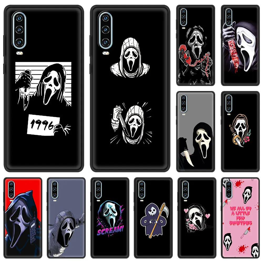 

Чехол Ghostface с ужасным криком для Huawei P30 Lite, чехол для Huawei P50 Pro P20 P40 E P Smart Z 2021 Y6p Y9s Y7a 2019