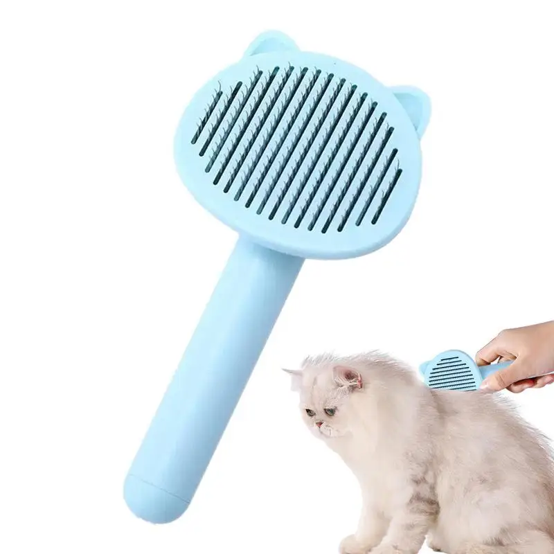 

Slicker Brush For Dogs Grooming Shedding Pet Brush Dog And Cat Hair Brush One-Push Button Release Pet Hair Removing Brush