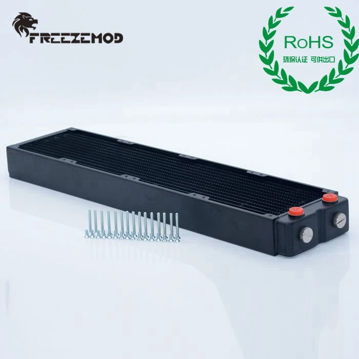 

FREEZEMOD 480 мм медный радиатор, радиатор, Водяной охладитель, 45 мм, толщина 48 см, двухслойный плавник G1/4, жидкостное охлаждение