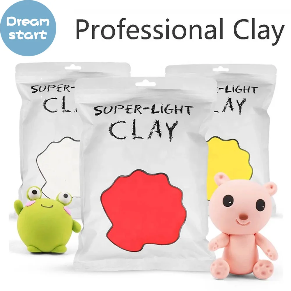 

500g/Bag Air Dry Plasticine Modeling Clay Educational 5D Toy For Children Gift Play Dough Light Playdough Slimes Kids Polymer
