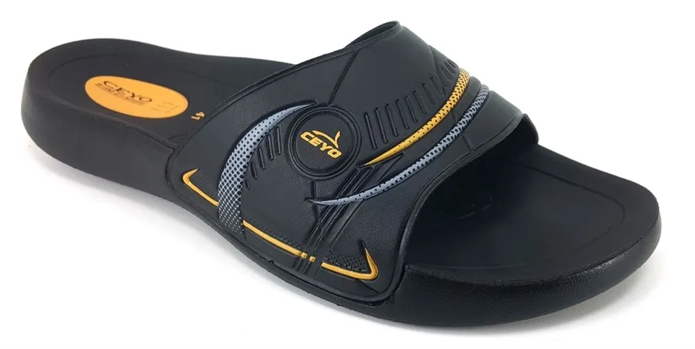 

Индивидуальные и удобные черные удобные мужские тапочки Ceyo 9100-8, трендовые Новые Сезонные модельные полиуретановые туфли 2023