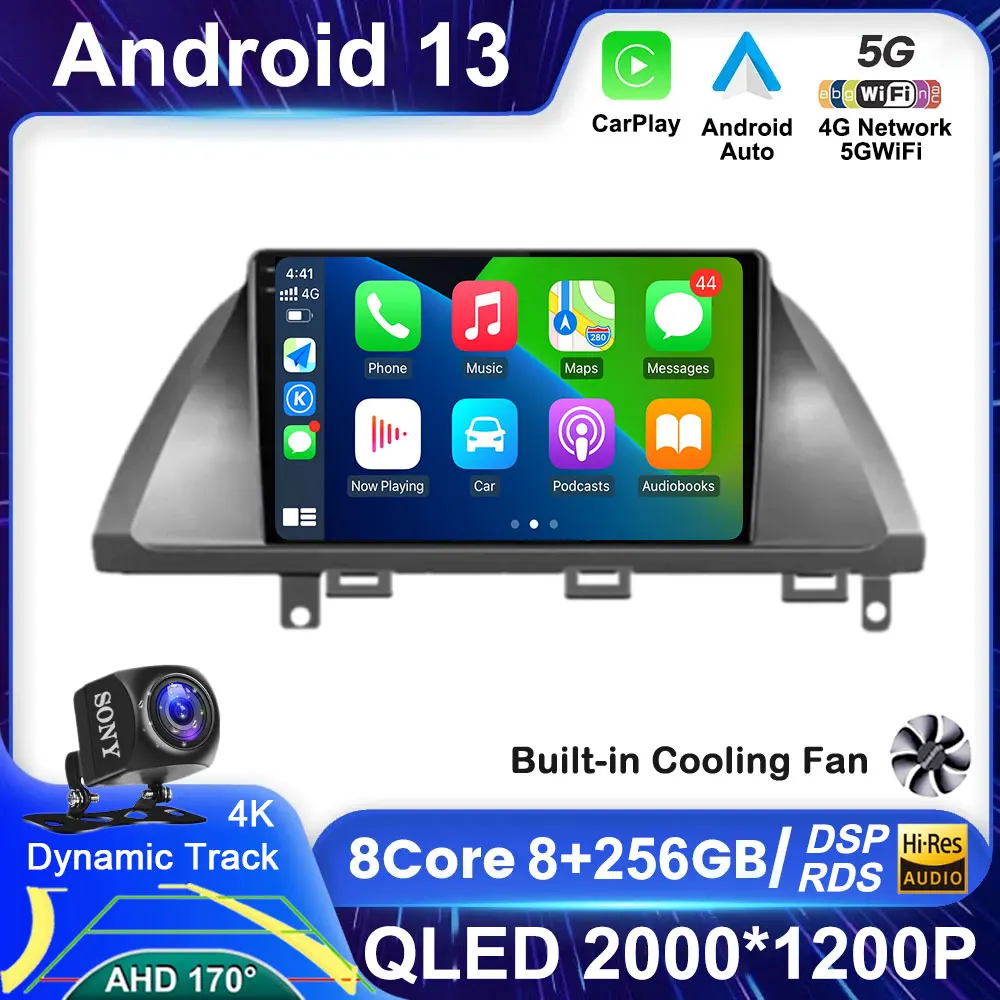 

Android 13 Carplay Auto для Honda Odyssey 2005 - 2010 автомобильное радио мультимедийный видеоплеер WIFI + 4G навигация GPS стерео 360 камера