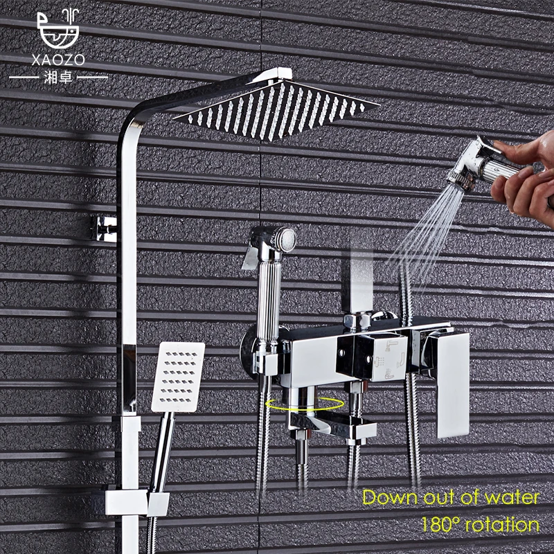 Насадка для душа домашний медный квадратный смеситель черного/хромированного