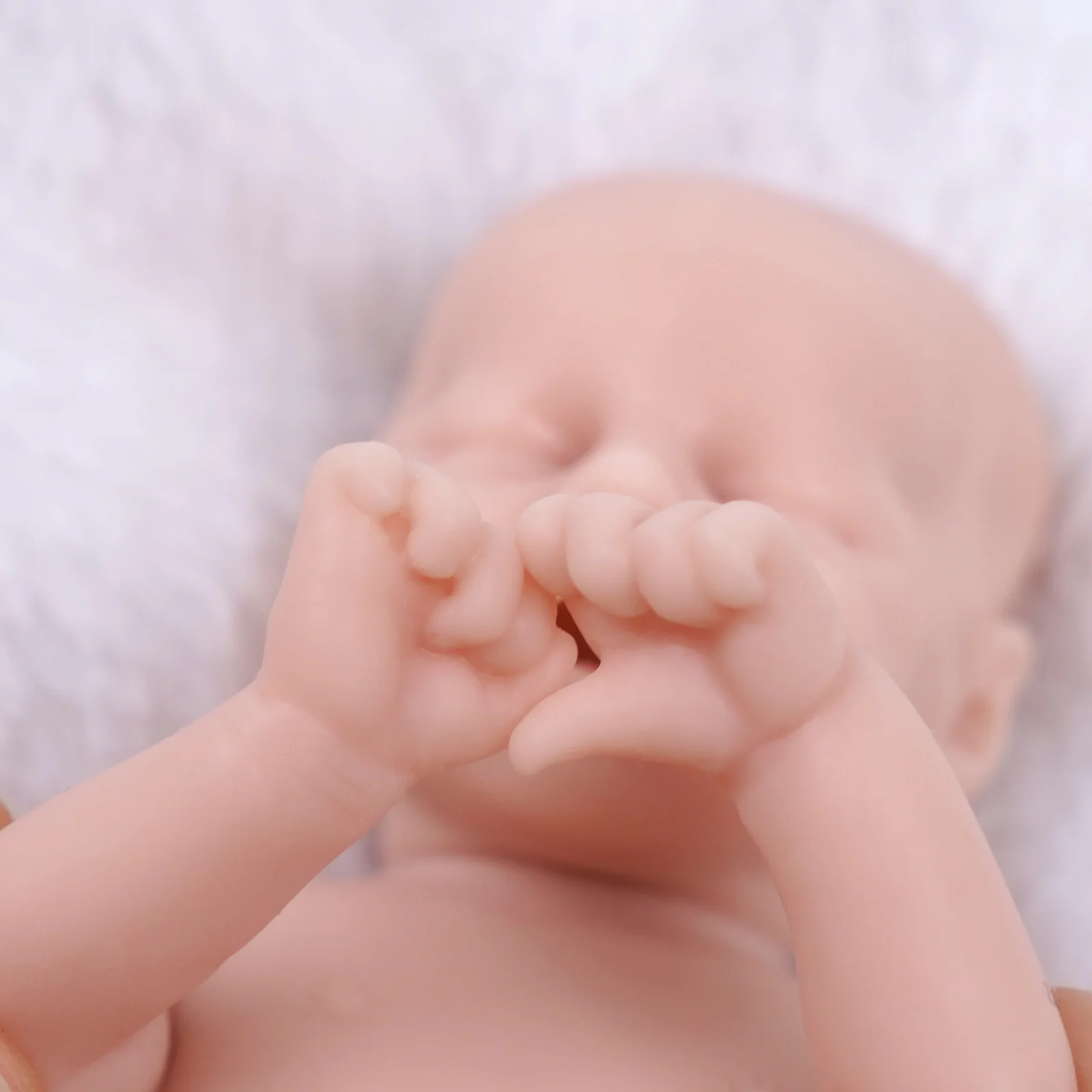 Миниатюрная Спящая 6-дюймовая Неокрашенная силиконовая мини-кукла для маленьких