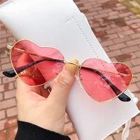 retro heart shaped sunglasses fashion polarized sun glasses ultralight clear colorful eyewear for women uv400