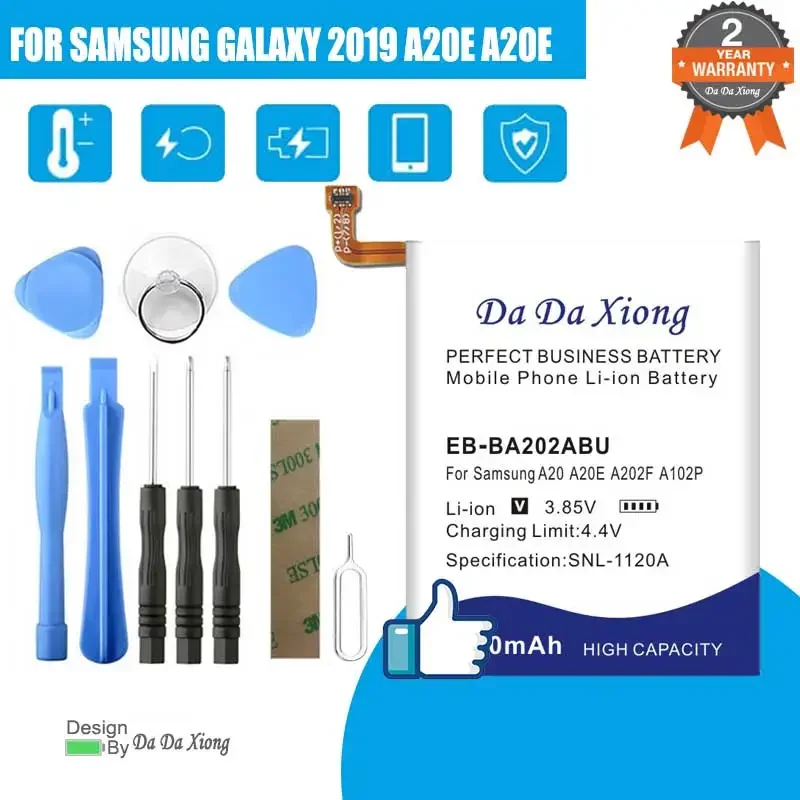 Аккумулятор емкостью 4100 мАч для Samsung Galaxy 2019 A20e A20E A20 A202F SM-A202F DS SM-A202 SM-A202J SM-A102