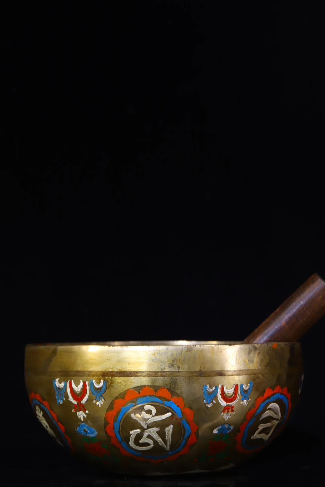 

Коллекция тибетских храмов 8 дюймов, старая бронзовая позолоченная чаша с большим днем в Будде, со звуком Будды, на санскрите, городской дом, ...