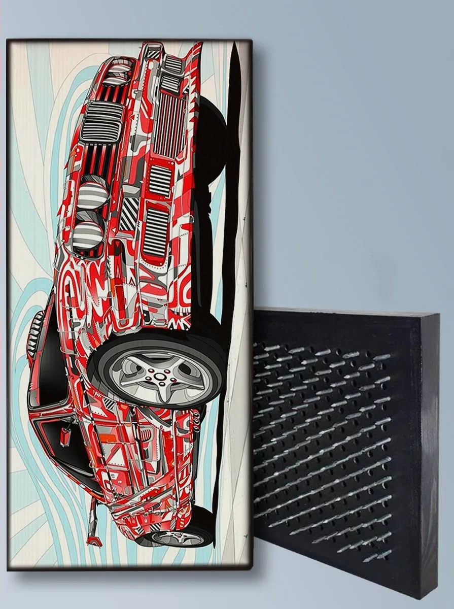 Доска Садху доска с гвоздями для йоги Авто красочный бумер - 1331 / шаг 10мм | Спорт и