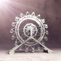 3d metal puzzle ferris wheel architecture diy assembly model kit laser cut jigsaw toy gift home decor accessories collectible