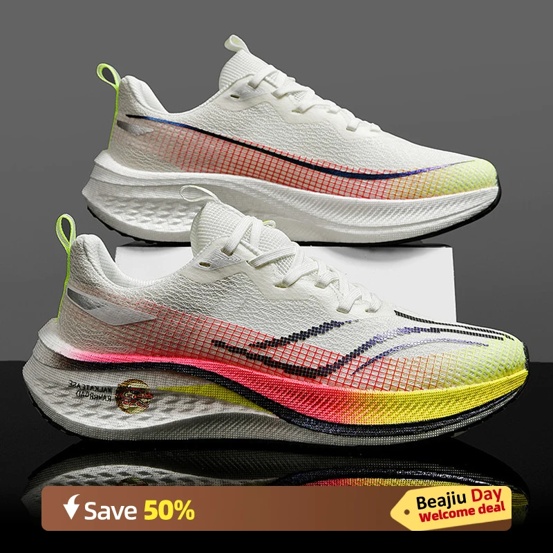 Мужские кроссовки для бега с воздушной подушкой марафона дышащие легкие женские