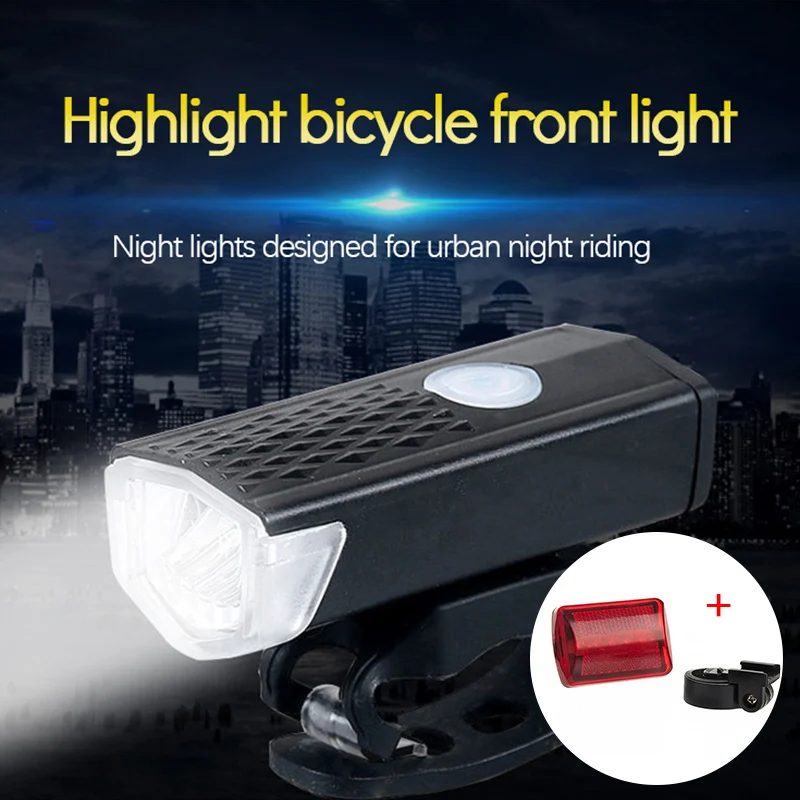 

Three Flash Modes Mountain Bike Night Cycling Lights Bicycle Lights USB Bike Headlights Taillights Package Bicycle Accessories