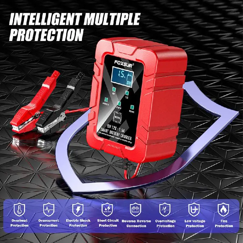 Car Battery Charger 6V And 12V Smart Fully Automatic Maintainer Trickle Desulfator For