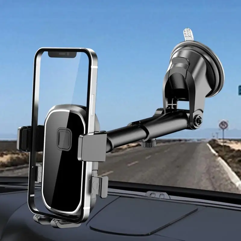 

Universal Car Phone Mount Windshield Cell Support Holder Vehicle Dashboard Mobile Supporter Auto Adjustable Telescopic Arm