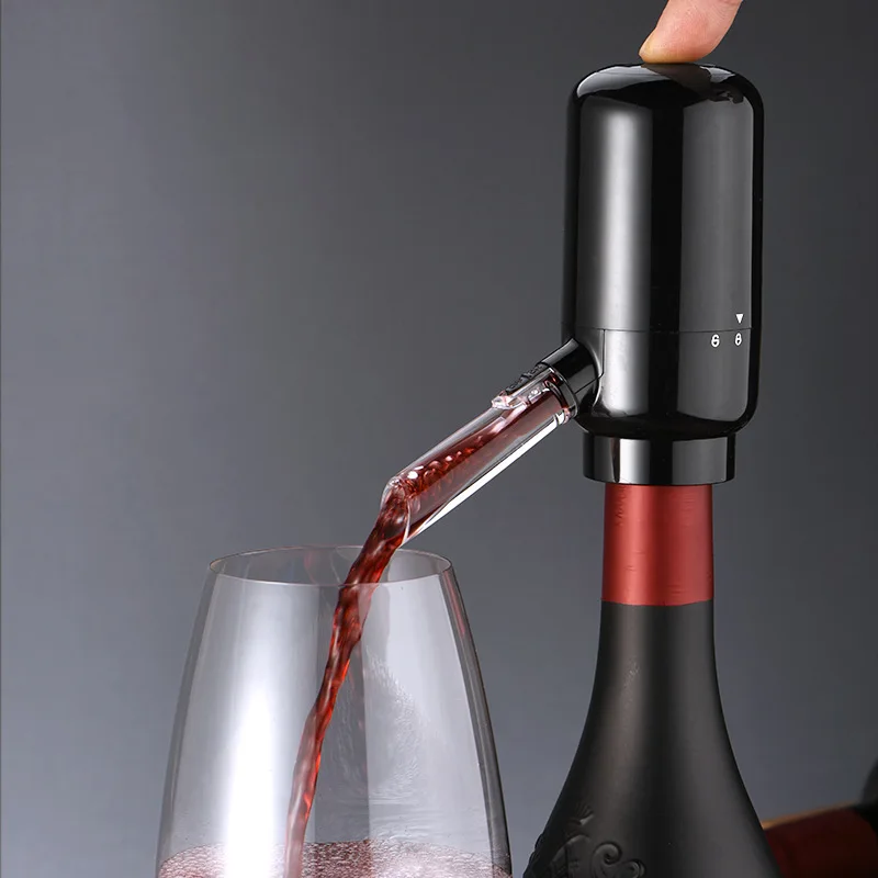 

Electric Wine Decanter Whiskey Aerator Automatic Pourer Battery Powered Stainless Steel Case Kitchen Bar Accessory Home Gadget