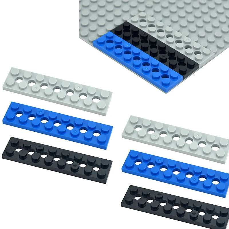 20 шт. Детский конструктор MOC Technical 3738 Technology Plate 2x8 с 7 отверстиями