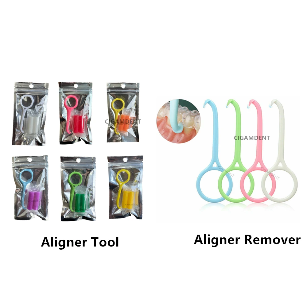 

Dental Ortho Aligner Remover Invisible Removable Braces Removal Tool Extractor Hook Aligner Chewies Silicone Stick