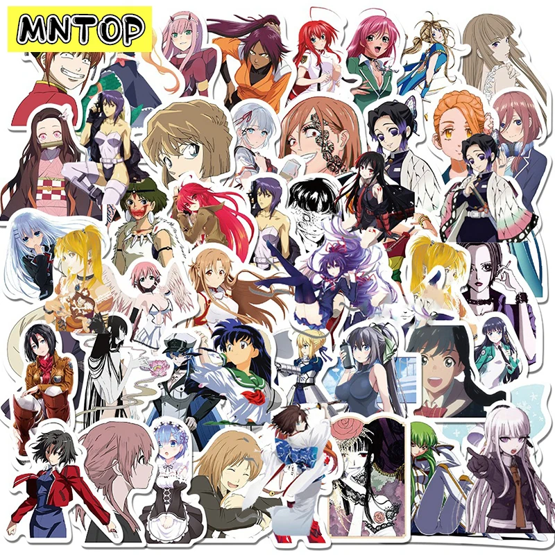 

10/30/50pcs/set Anime Heroine Sexy Cute Girl Cartoon Funny Graffiti Stickers For Skateboards Laptop Luggage Diy Kids Phone Case