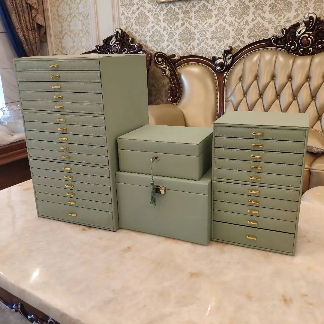 Luxury Multi Layer Jewelry Box Korean Large Capacity Jewelry Storage Box Organizer for Girl Case Wooden with Lock Gift Ideas