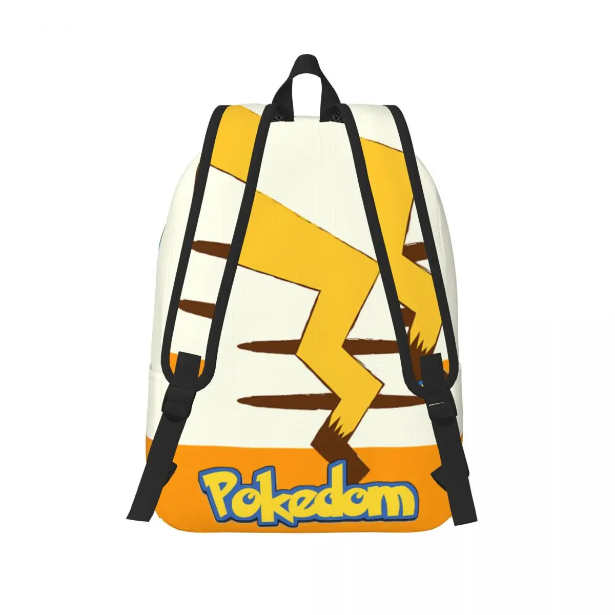 Симпатичная желтая школьная сумка с наклейками на электрическую мышь карманный