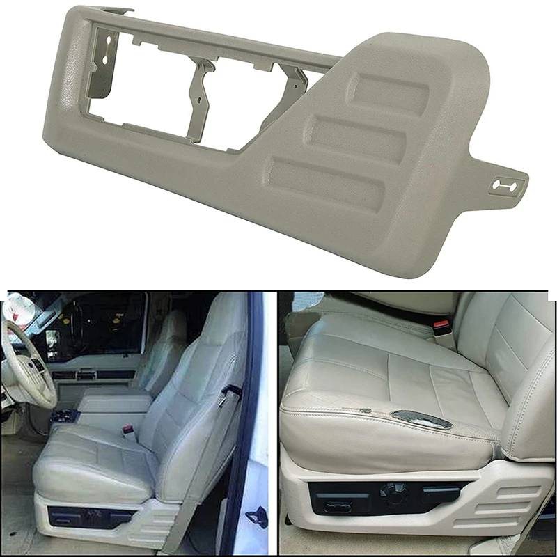 

LH Drivers Side Front Seat Cushion Valance Driver's Seat Trim Panel for Ford Super Duty 2008-2010 8C3Z2562187AB Gray