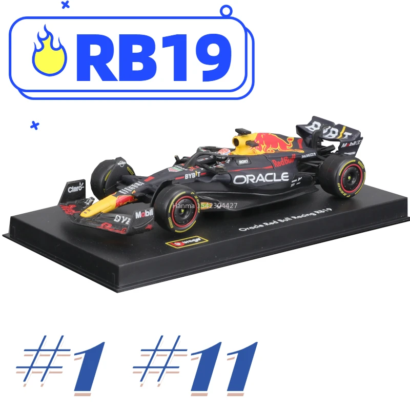 

Bburago 1: 1 F1 Red Bull Racing RB19 Чемпион 1 # верстаппен #11 Перес литой автомобиль литые под давлением модели игрушек Коллекция Рождественский подарок