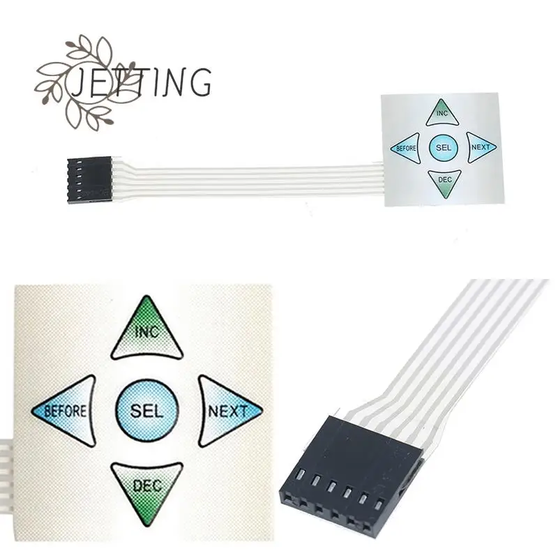 

1pc 5 keys Matrix array 1x5 membrane switch keypad keyboard control panel 40*40mm