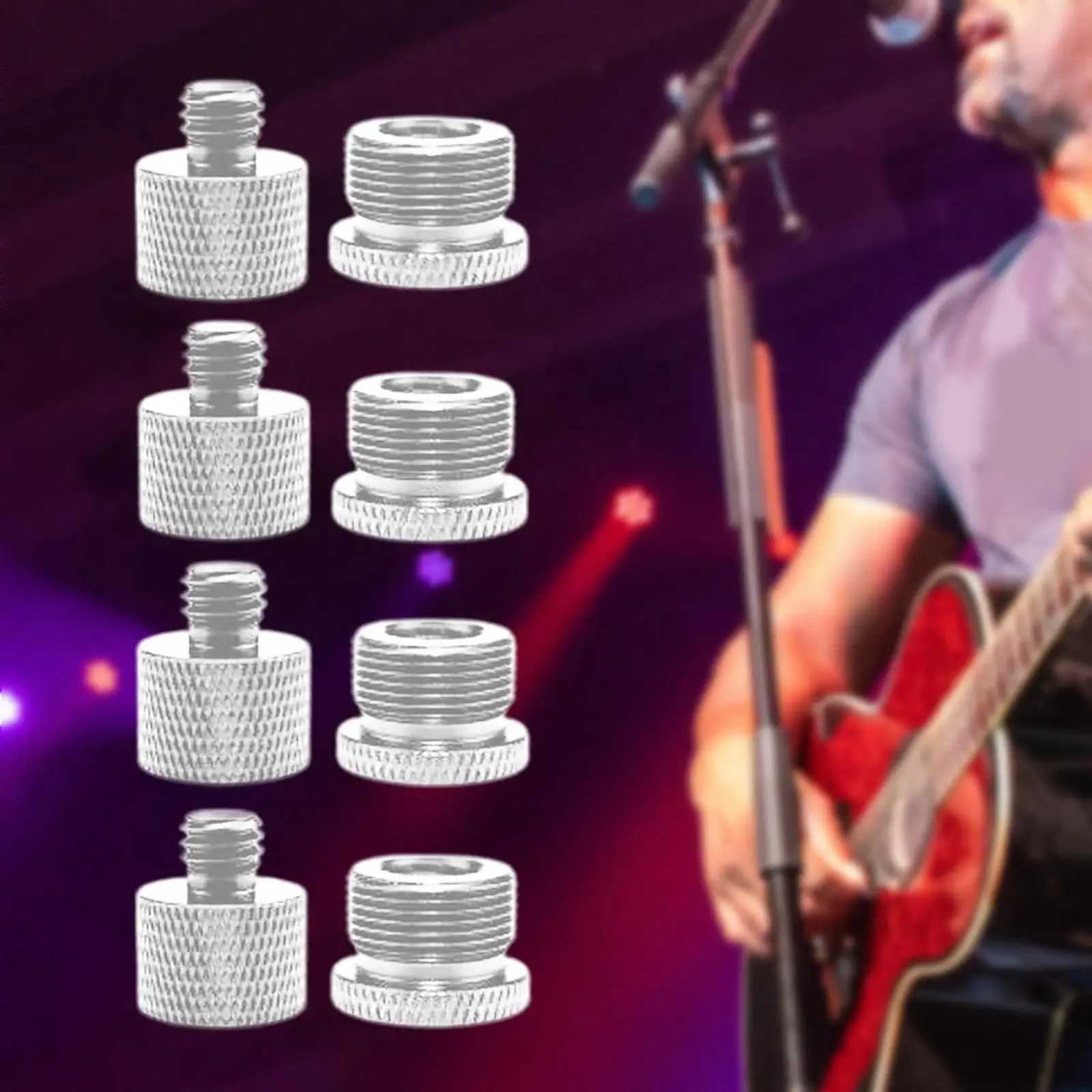 

8Pcs Mic for Microphone Stand Mount to Camera Tripod Adapter