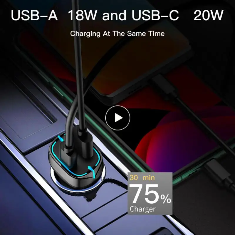 

Multifunctional Pd Fast Charging High Quality New Car Charging Practical Qc3.0 Flash Charging Durable Car Accessories Portable