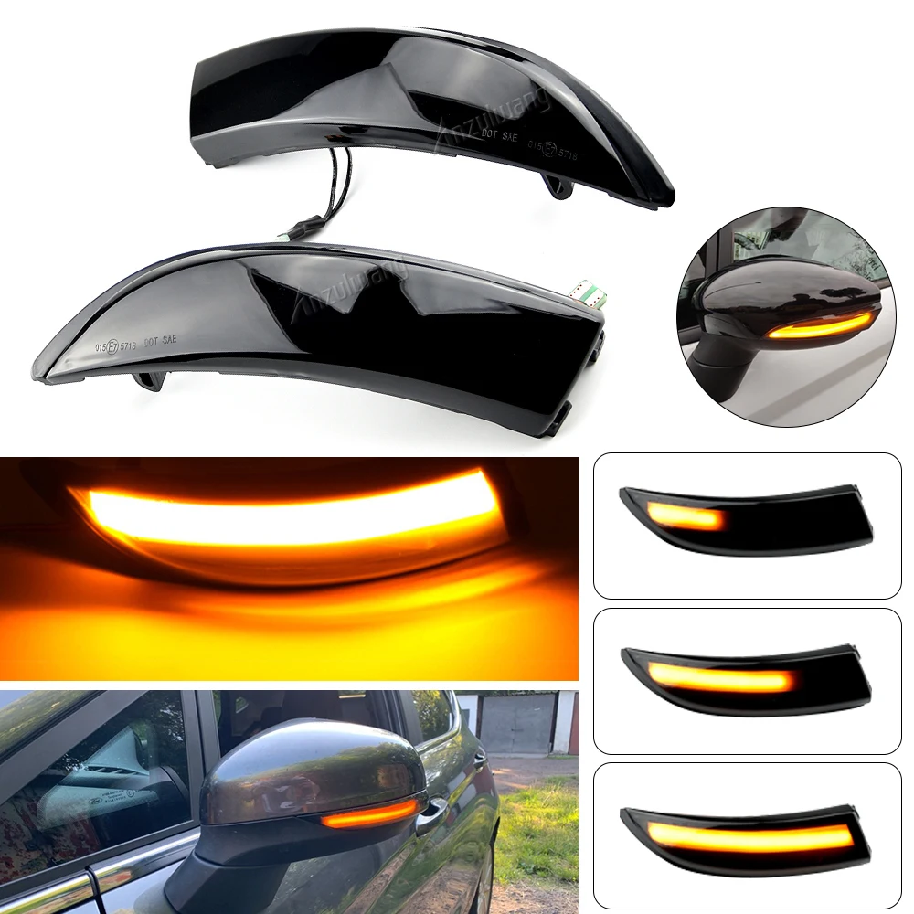 

For Ford Fiesta Mk7 2008-2017 for Ford B-Max 2008-2017 Dynamic Turn Signal Light LED Side Rearview Mirror Sequential Indicator