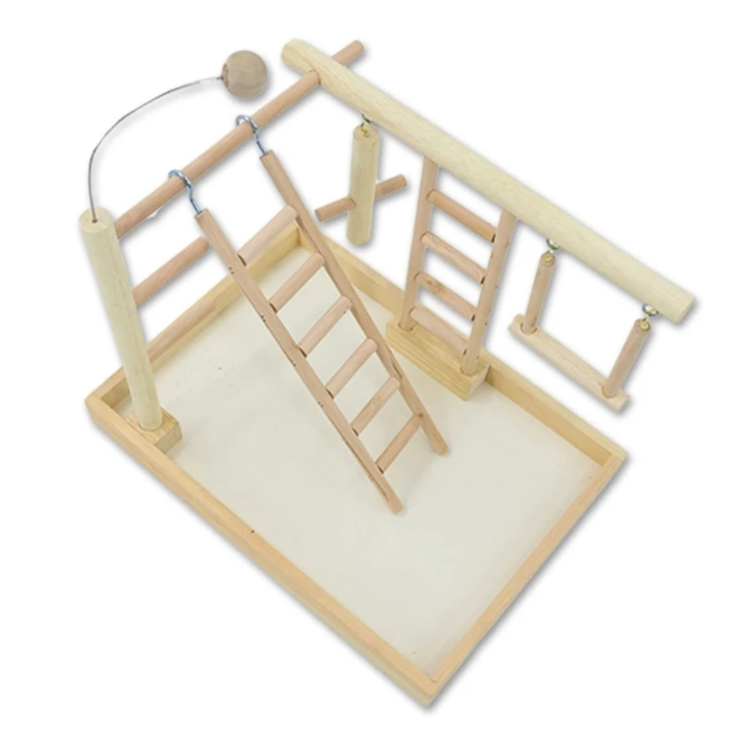 

Parrots Cage Ladder Swing Wooden Swing Standing Supplies Bridge Training Parrots Standing Supplies