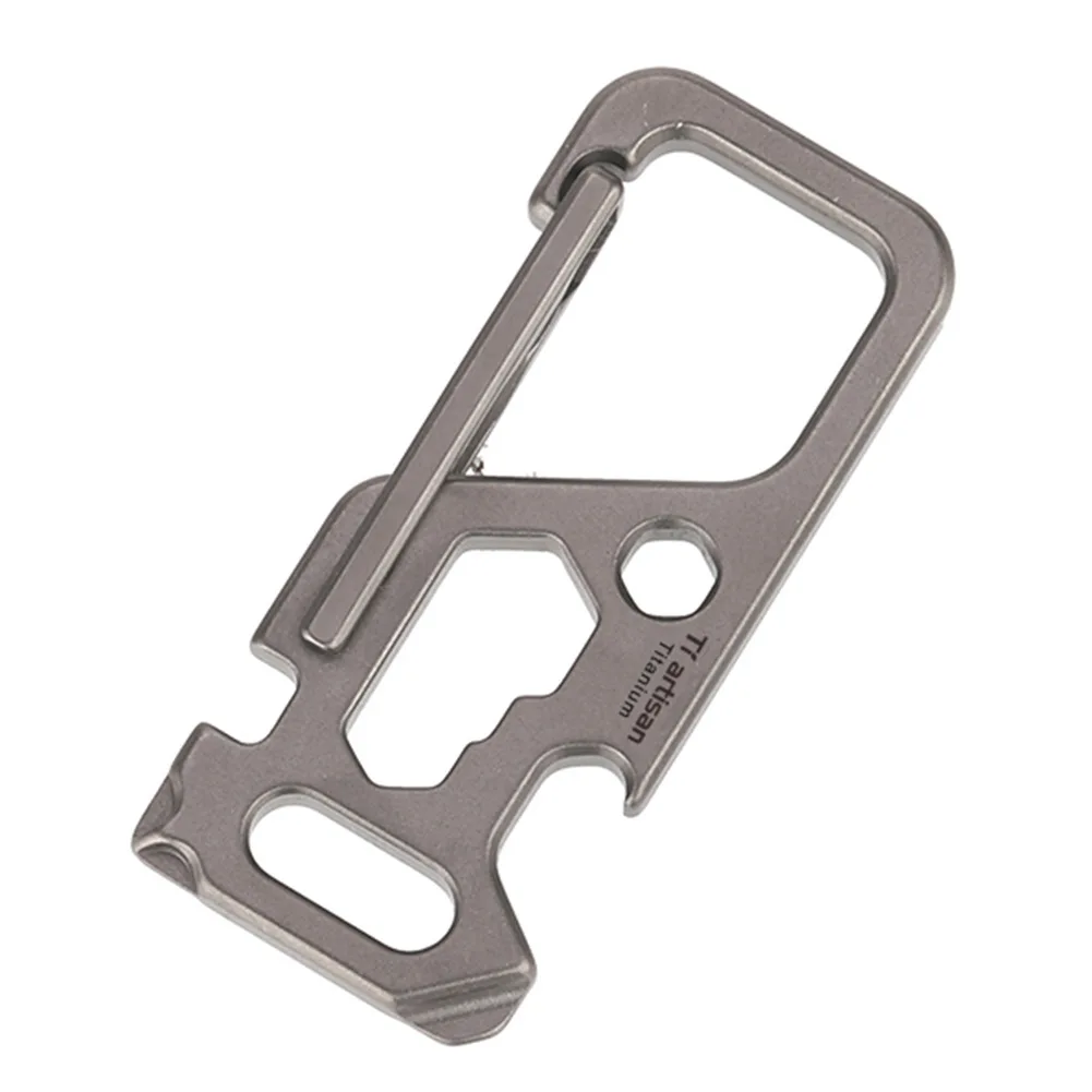 

Уличный многофункциональный инструмент, зажим из титанового сплава, брелок, ключ для велосипеда, спицевой ключ, карабин, защелкивающийся крючок, Безопасный инструмент из титанового сплава